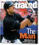New York Mets Mike Piazza... Sports Illustrated Cover Canvas Print