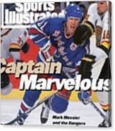 New York Rangers Mark Messier, 1994 Nhl Stanley Cup Finals Sports Illustrated Cover Canvas Print