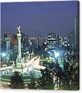 Night Skyline Of Mexico City, Mexico Canvas Print
