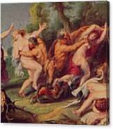 Ninfas Sorprendidas Por Satiros, Diana Canvas Print