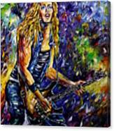 Rock Guitarist Canvas Print