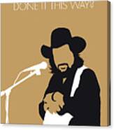 No280 My Waylon Jennings Minimal Music Poster Canvas Print