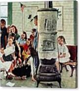 Norman Rockwell Visits A Country School Canvas Print