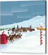North Pole Christmas Canvas Print