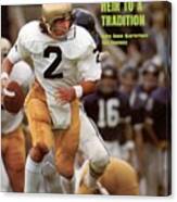 Notre Dame Qb Tom Clements... Sports Illustrated Cover Canvas Print