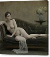 Nude On The Sofa Canvas Print
