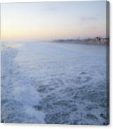 Oceanside California Big Wave Surfing 7 Canvas Print