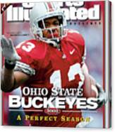 Ohio State University Maurice Clarett, 2002 Ncaa Perfect Sports Illustrated Cover Canvas Print