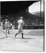 Older Cy Young In Post-swing Position Canvas Print