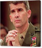 Oliver North Testifying Canvas Print