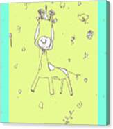 On Your Birthday, Giraffe A Lot Canvas Print