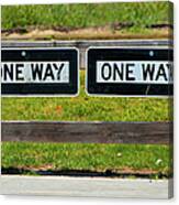 One Way Confusion Canvas Print