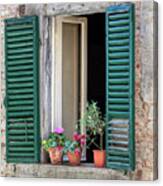 Open Window Of Tuscany Canvas Print