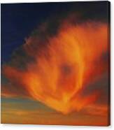 Orange Archangel Spirit Cloud Real Ghost Haunting Canvas Print