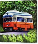 Orange Trolley Canvas Print
