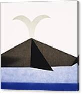 Origami Whale, Side View Canvas Print