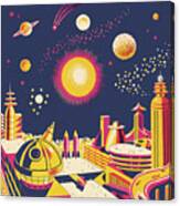 Outerspace City Canvas Print