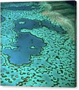 Overhead Of Heart Reef, Great Barrier Canvas Print