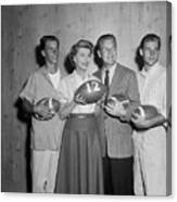 Ozzie Nelson And Family Holding Canvas Print