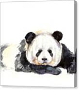 Panda Hand Painted Watercolor Canvas Print