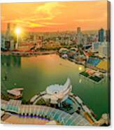 Panorama Marina Bay Singapore Canvas Print