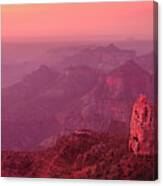 Panorama Pre-dawn At Point Imperial Grand Canyon National Park Canvas Print