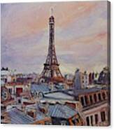 Parisian Rooftops Canvas Print