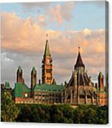 Parliament Building In Ottawa, Onratio Canvas Print