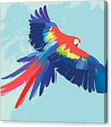 Parrot Flying Canvas Print