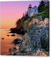 Pastel Bass Harbor Lighthouse Canvas Print