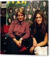 Patricia Carbine And Gloria Steinem Canvas Print