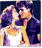 Patrick Swayze And Jennifer Grey In ''dirty Dancing'', With Synopsis Canvas Print