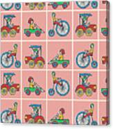 Pattern Of Cars And Bikes Canvas Print
