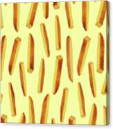 Pattern Of French Fries Canvas Print