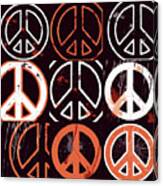Peace Mantra (orange) Canvas Print