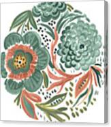 Peachy Matisse Florals Ii Canvas Print