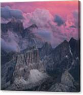 Peaks In The Clouds Canvas Print