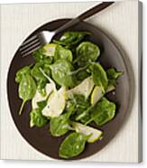 Pear Spinach Salad Canvas Print