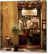 People Dining Inside An Osteria Canvas Print
