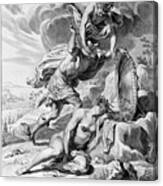 Perseus Cuts Off Medusas Head, 1655 Canvas Print