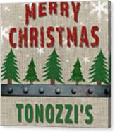 Personalized Christmas Sign V17 Canvas Print