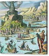 Pharos Of Alexandria By Maerten Van Canvas Print