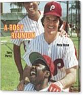 Philadelphia Phillies Tony Perez, Pete Rose, And Joe Morgan Sports Illustrated Cover Canvas Print
