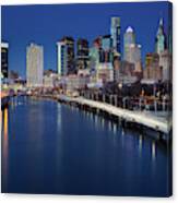 Philadelphia Skyline At Twilight Canvas Print