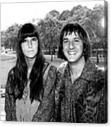 Photo Of Cher And Sonny & Cher And Canvas Print
