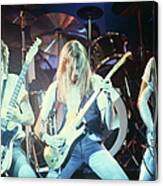 Photo Of Status Quo And Alan Lancaster Canvas Print