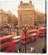 Piccadilly Circus, London, England, Uk Canvas Print