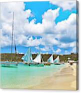 Picture Perfect Day For Sailing In Anguilla Canvas Print