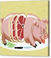Pig For Dinner Canvas Print