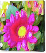 Pink Flower Pastel Canvas Print
